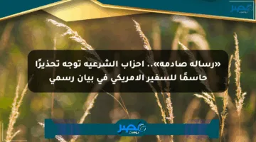 «رسالة صادمة».. أحزاب الشرعية توجه تحذيرًا حاسمًا للسفير الأمريكي في بيان رسمي
